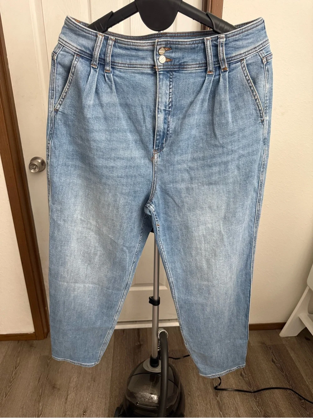 Pilcro Anthropologie Barrel Leg Jeans Women’s US 32 Light Wash High Rise Denim - Picture 2 of 14
